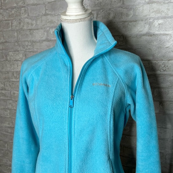 Columbia blue green fleece zip up jacket size S - Picture 2 of 4